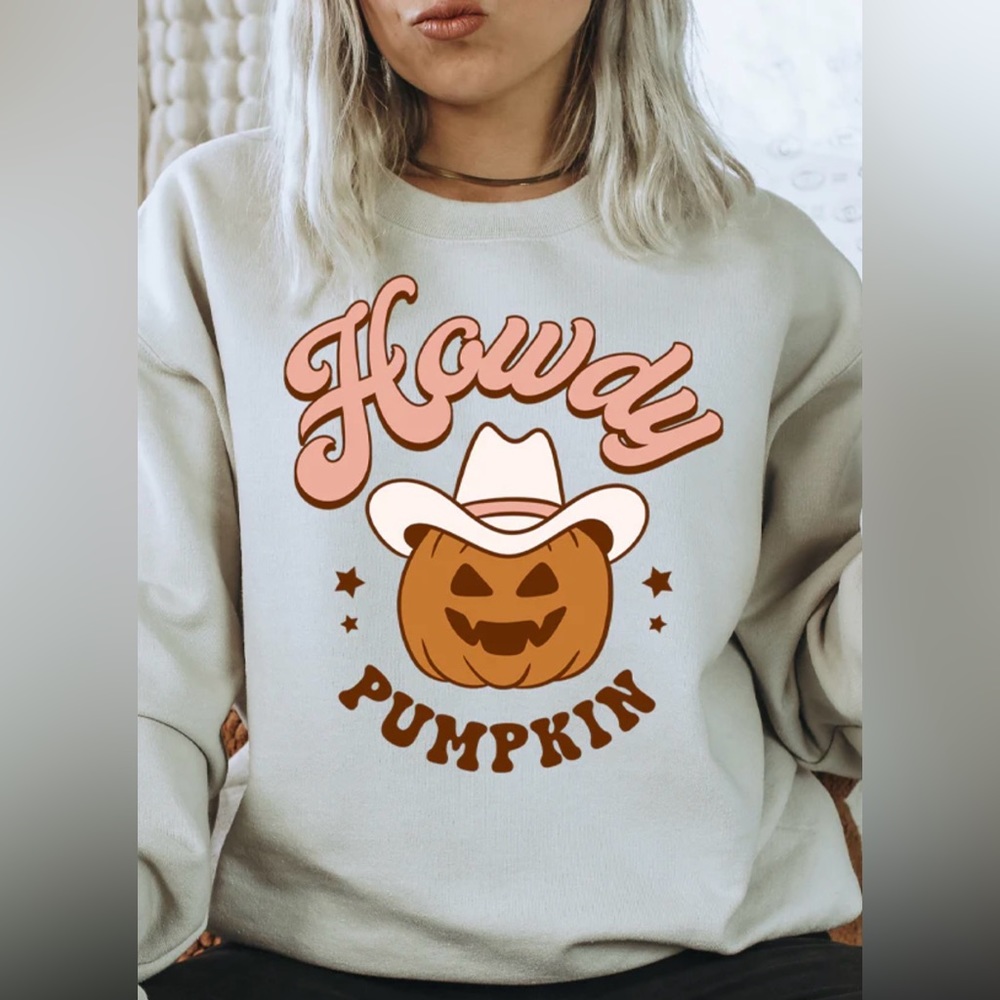 Howdy Pumpkin pullover sweatshirt